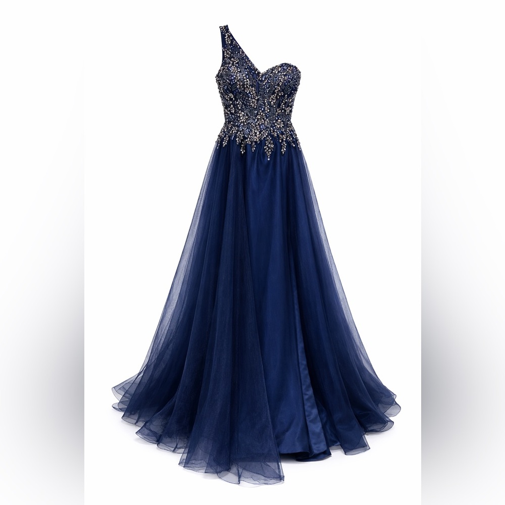 Jovani One of a Kind Navy Blue Prom Pageant Dress Size 4 NWOT